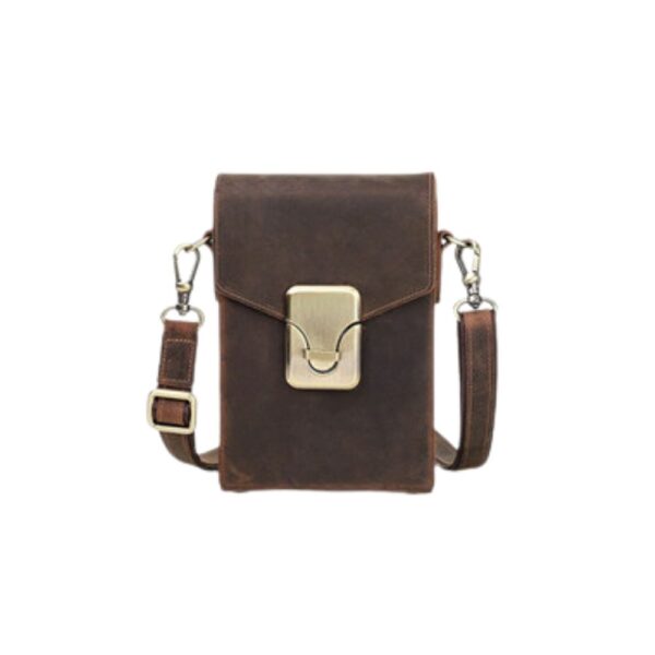 Men's Leather Wallet Bag - Brown