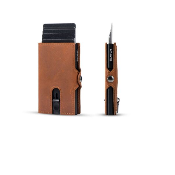 Leather Card Holder Wallet with Pop-Up System – RFID Anti-Theft - Image 3