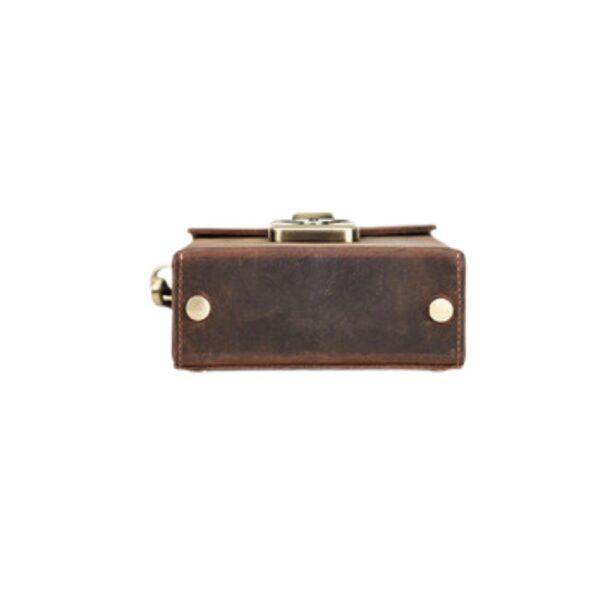 Men's Leather Wallet Bag - Brown - Image 3