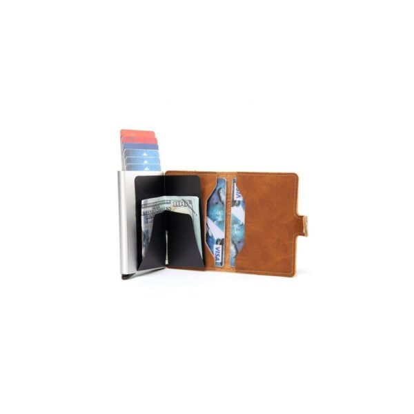 Leather Card Holder Wallet with Pop-Up System – RFID Anti-Theft - Image 5