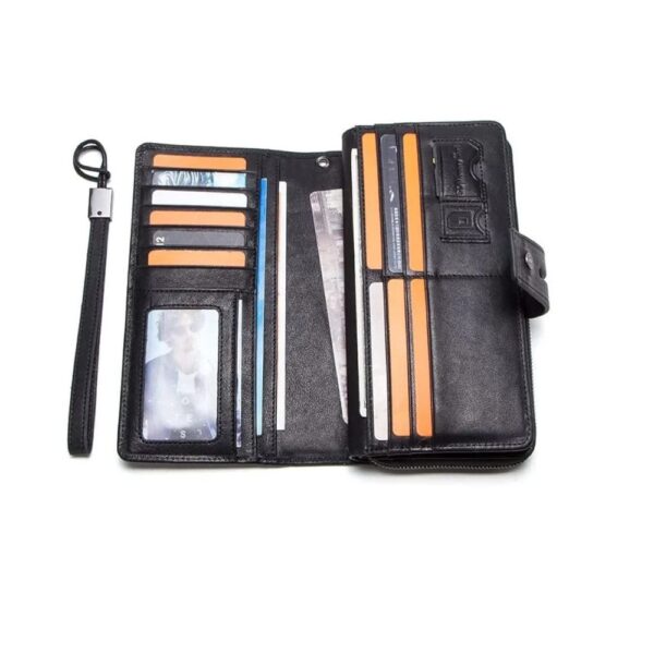 Men's Genuine Leather Wallet with Wrist Strap – Iran Leather - Image 3